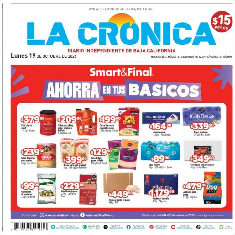 Portada de La Crónica de Baja California (M&eacute;xico)
