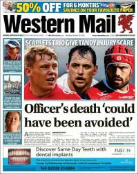 Portada de Western Mail (Royaume-Uni)