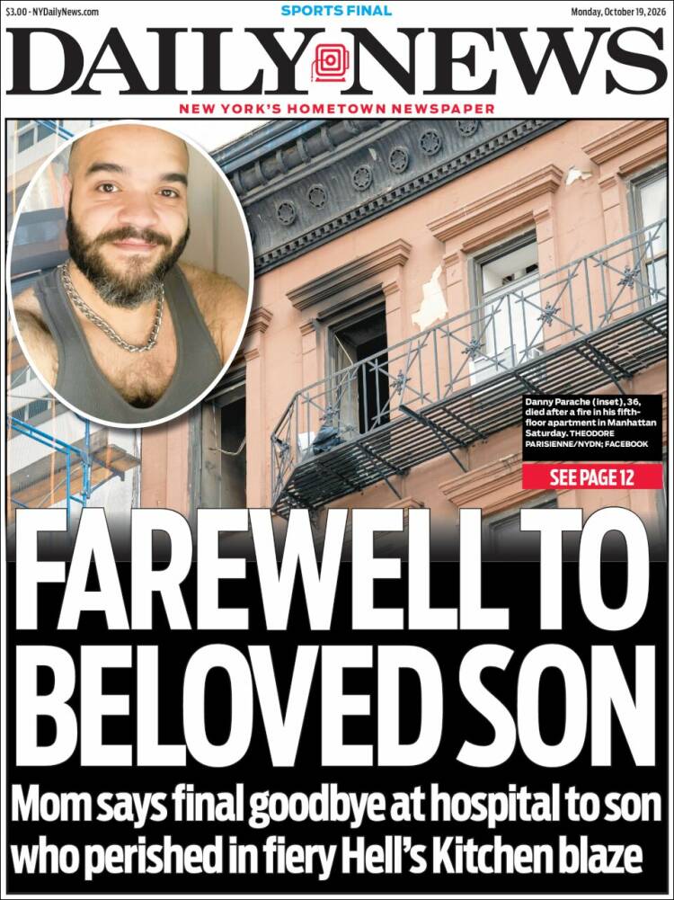 Portada de Daily News - New York (USA)