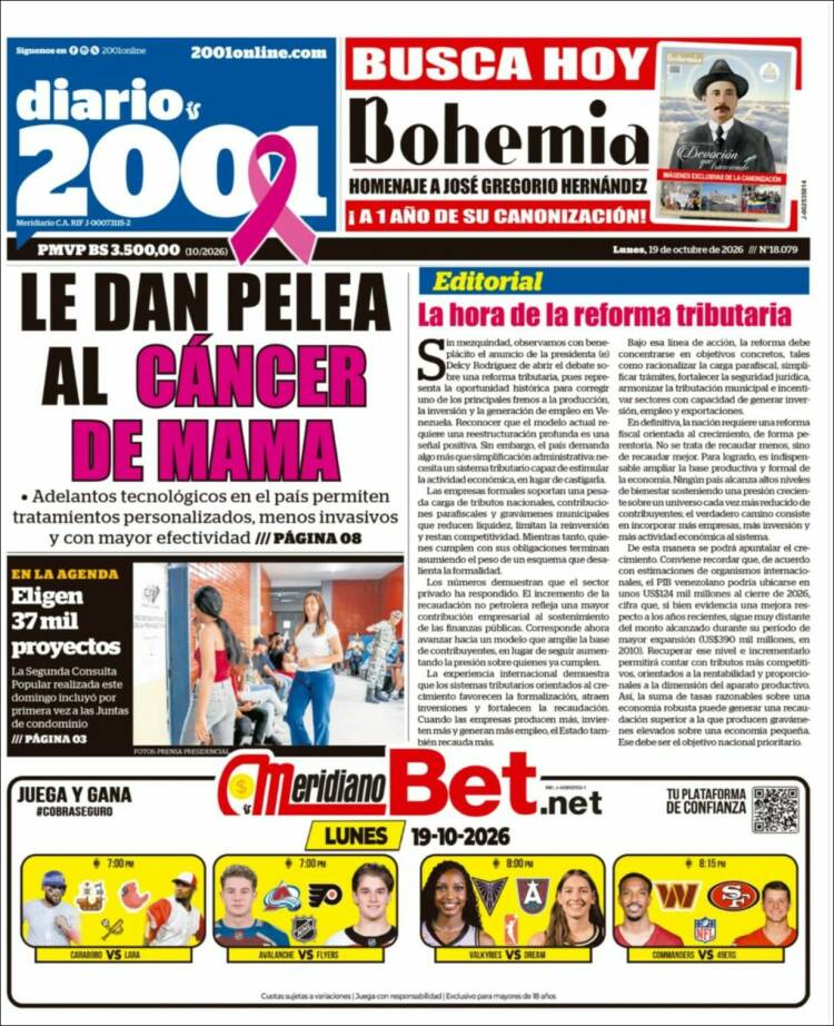 Portada de 2001 - Dosmiluno (Venezuela)