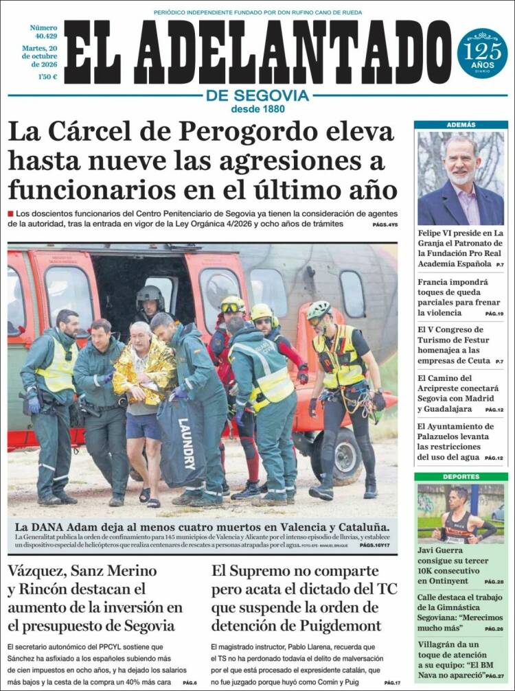Portada de El Adelantado de Segovia (Spain)