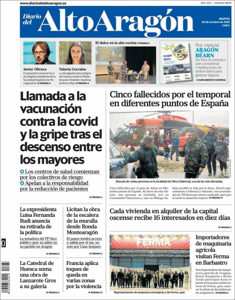 Portada de Diario del AltoAragón (Espa&ntilde;a)