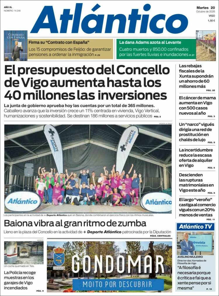 Portada de Atlántico Diario (Espa&ntilde;a)