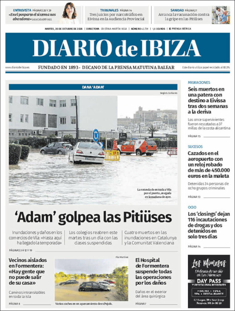 Portada de Diario de Ibiza (Espa&ntilde;a)