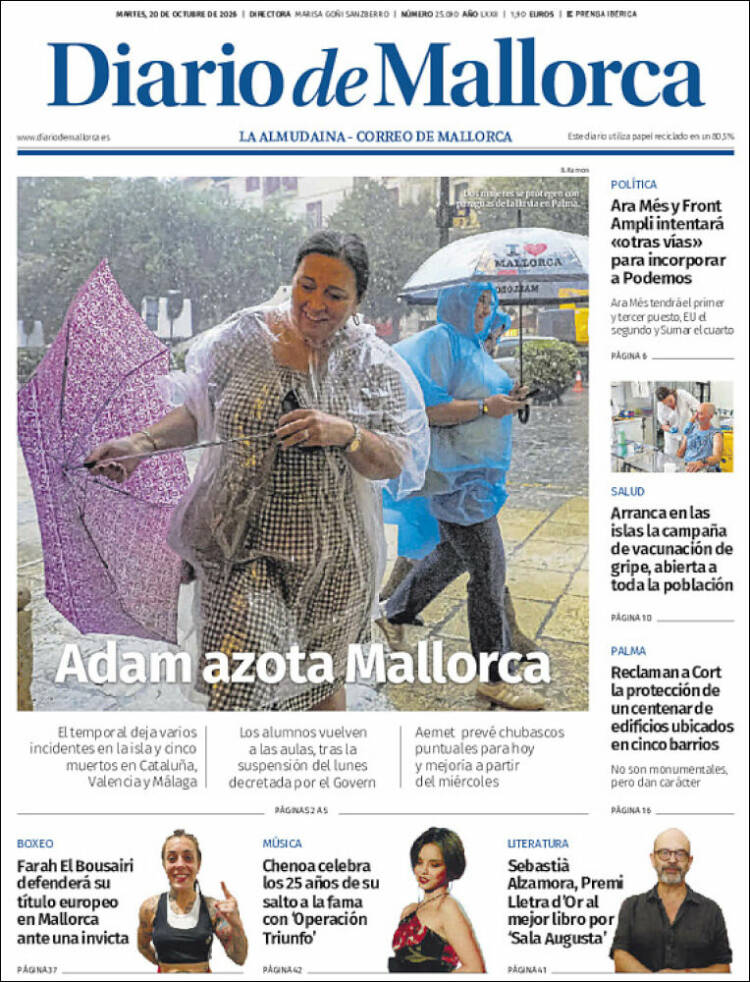 Portada de Diario de Mallorca (Espa&ntilde;a)