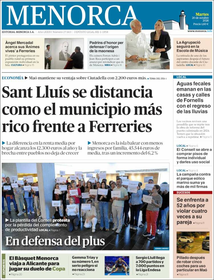 Portada de Menorca - Diario Insular (Espa&ntilde;a)