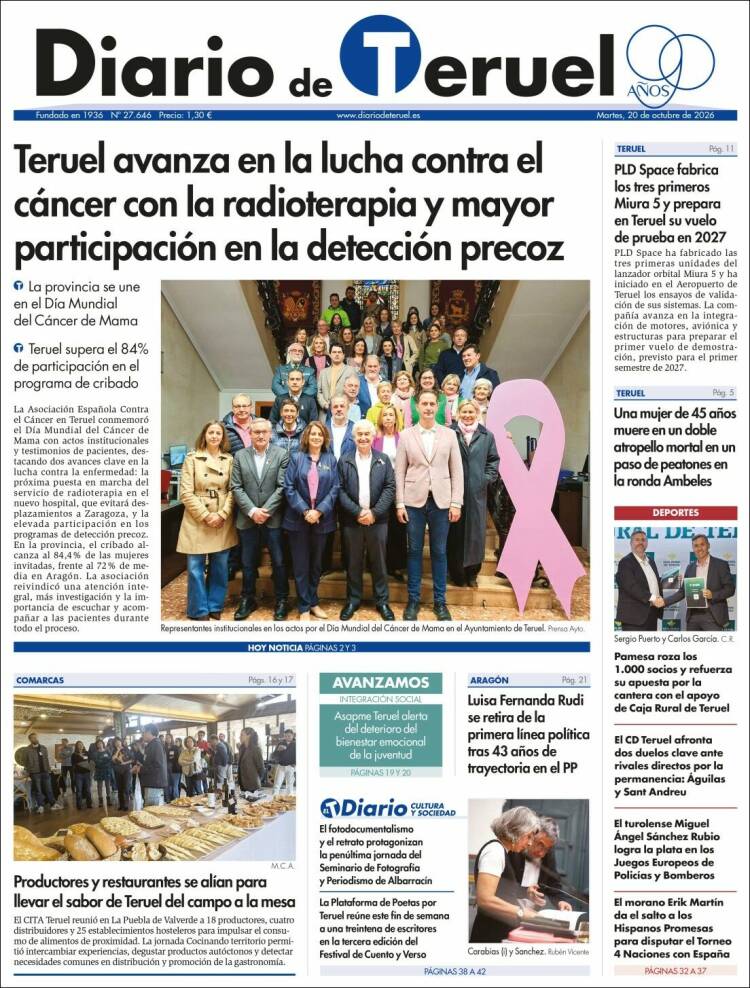 Portada de Diario de Teruel (Espa&ntilde;a)
