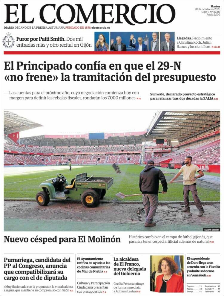Portada de El Comercio - Gijón (Espa&ntilde;a)