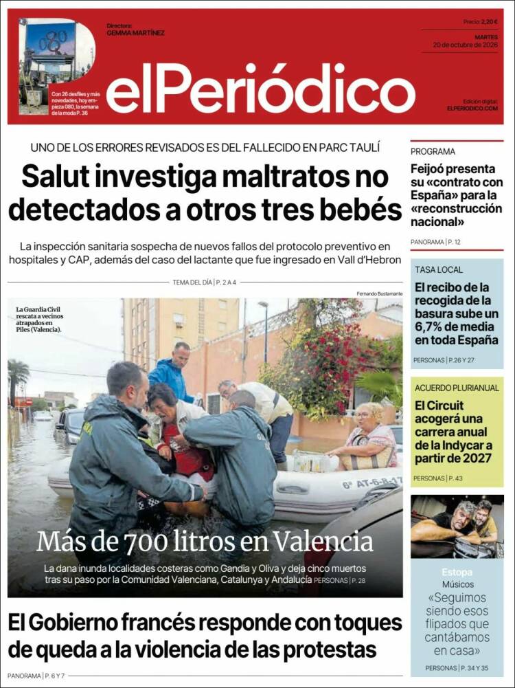 Portada de El Periódico (Espa&ntilde;a)