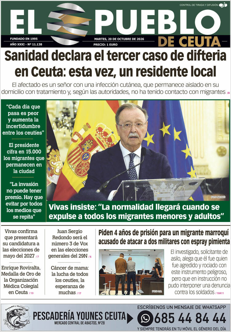 Portada de El Pueblo de Ceuta (Espa&ntilde;a)