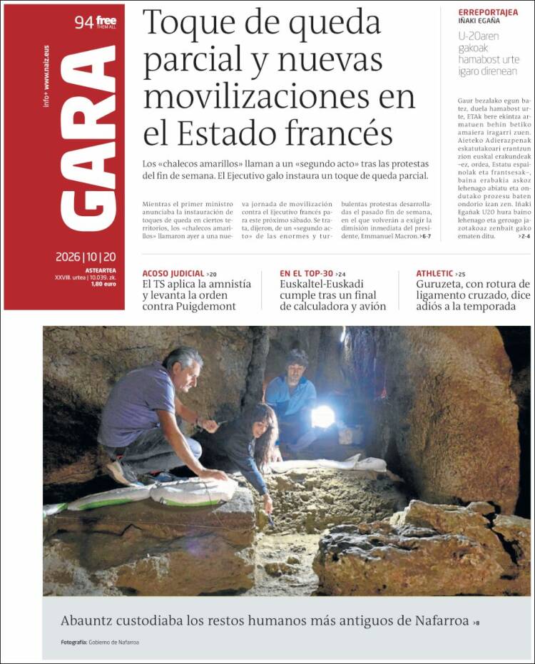 Portada de Gara (Espa&ntilde;a)