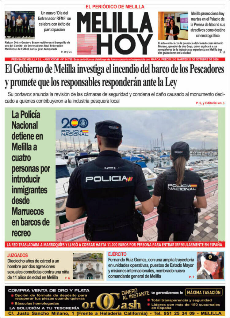 Portada de Melilla Hoy (Espa&ntilde;a)