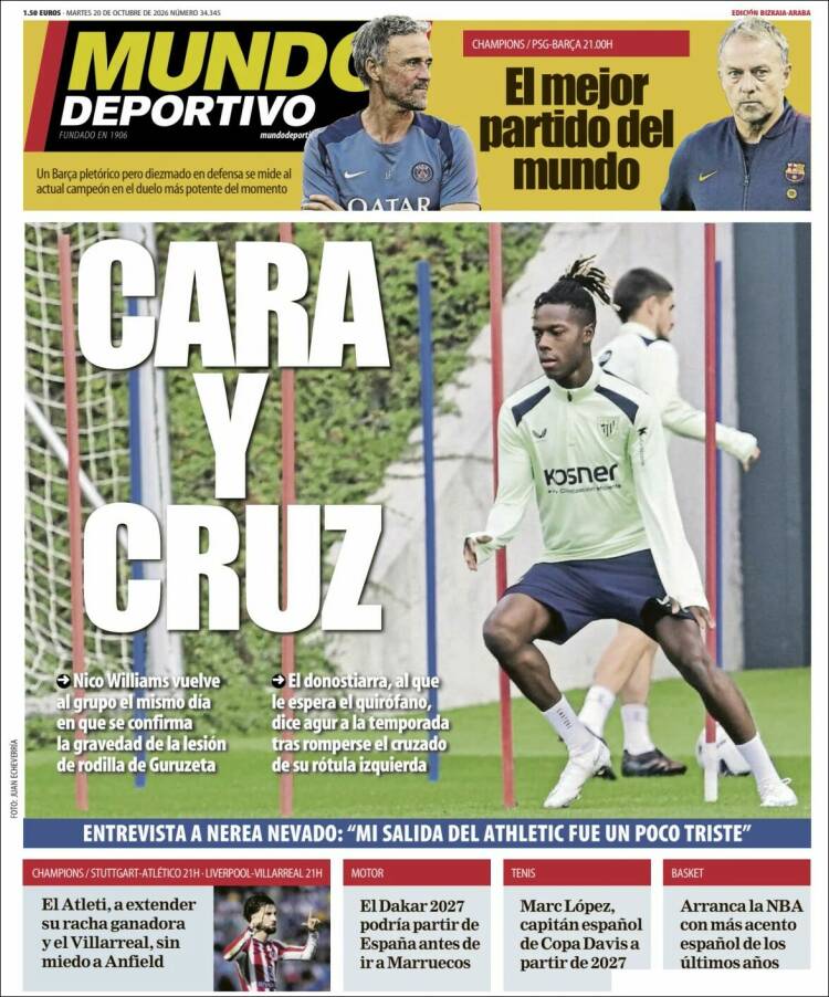 Portada de Mundo Deportivo Bizkaia (Espa&ntilde;a)