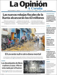 Portada de La Opinión de A Coruña (Espa&ntilde;a)