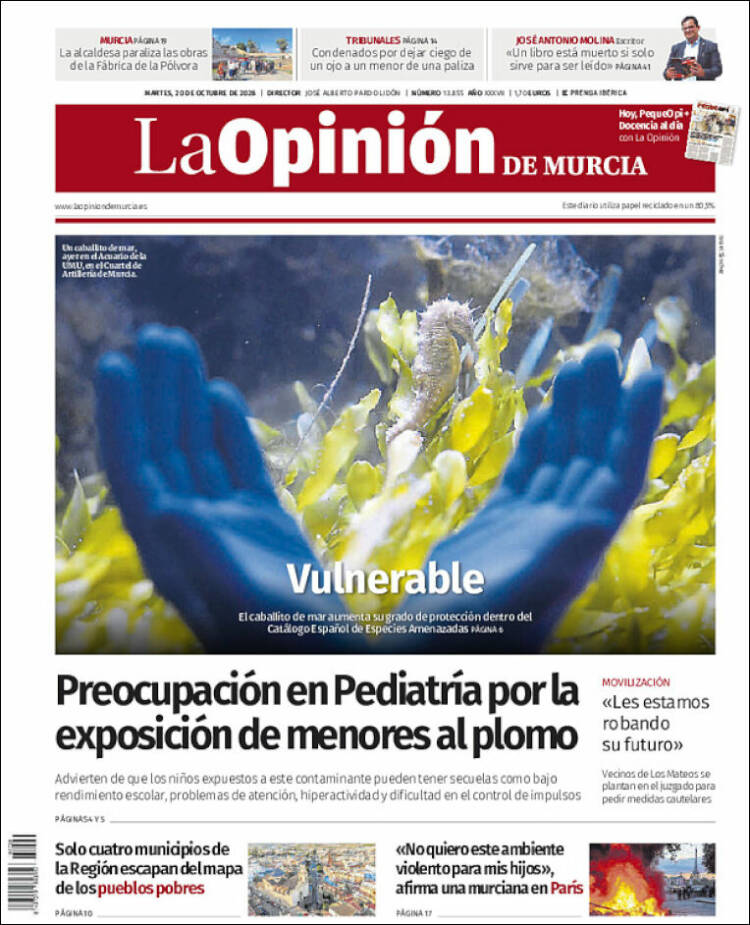 Portada de La Opinión de Murcia (Espa&ntilde;a)