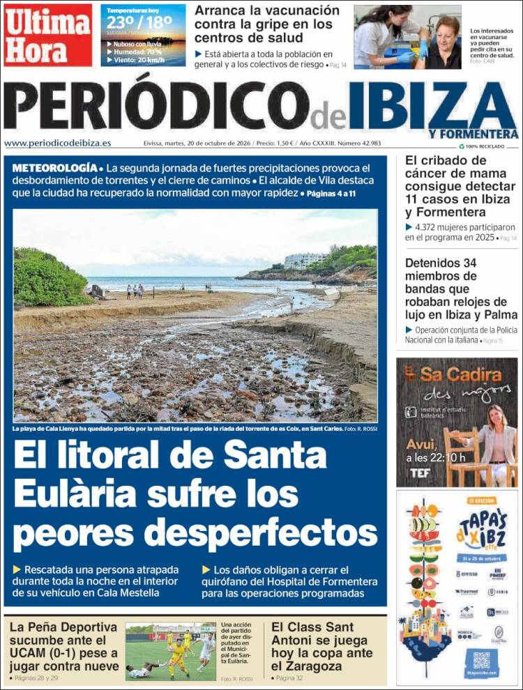 Portada de Periódico de Ibiza (Espa&ntilde;a)