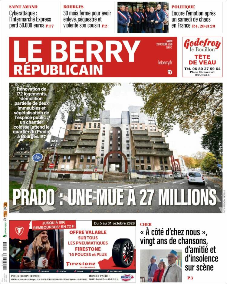 Portada de Berry Republicain (Francia)