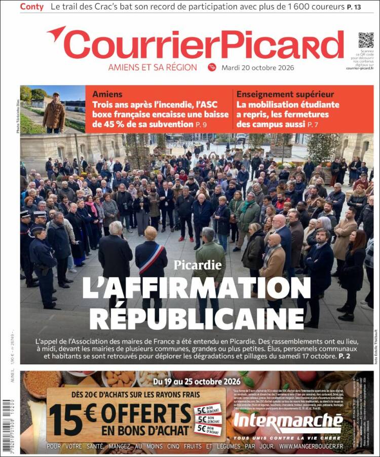 Portada de Courrier Picard (Francia)