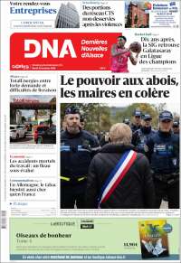 Portada de Les Dernières Nouvelles d'Alsace (Francia)