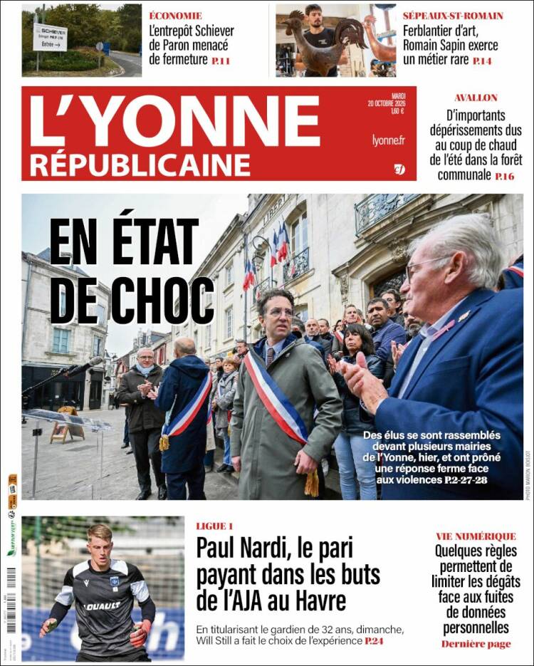 Portada de L'Yonne-Républicaine (Francia)