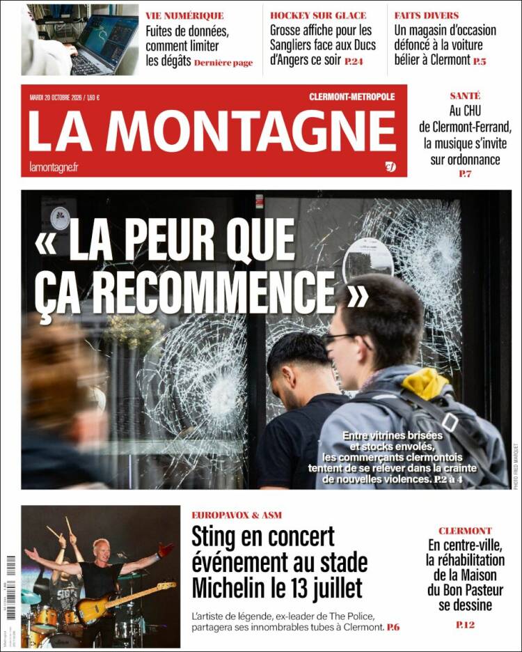Portada de La Montagne (Francia)