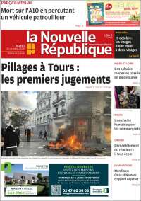 Portada de La Nouvelle Republique (Francia)