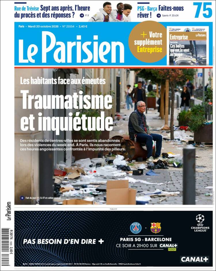 Portada de Le Parisien (France)