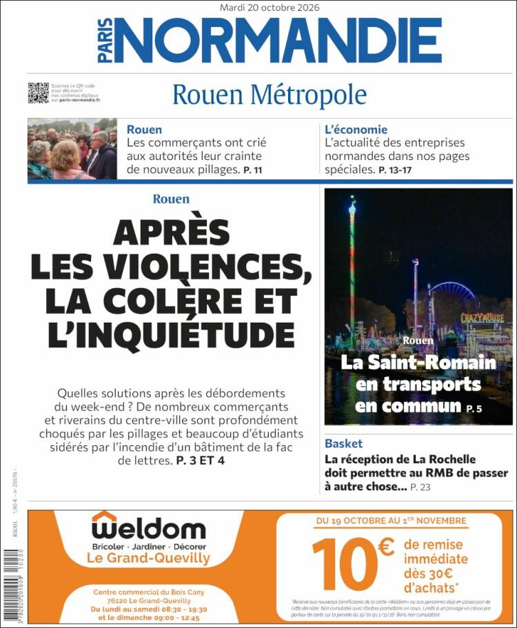 Portada de Paris Normandie (Francia)