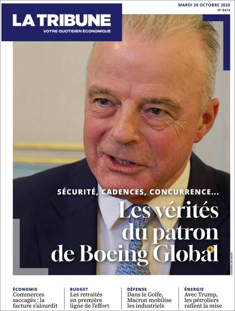 Portada de La Tribune (Francia)