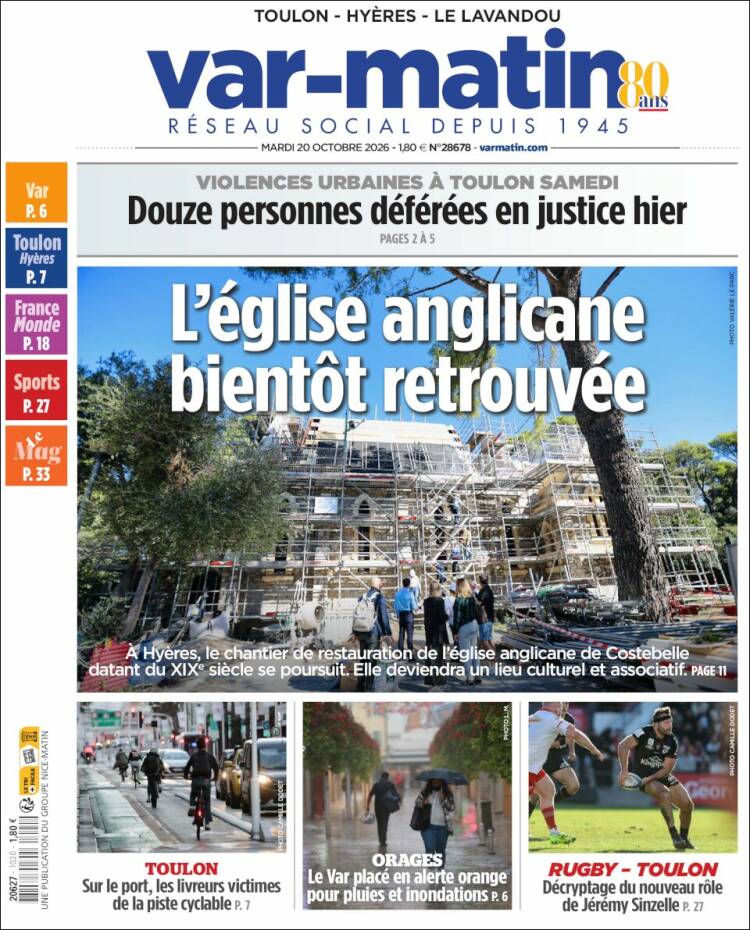 Portada de Var-Matin (Francia)