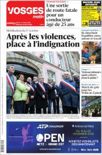 Portada de Vosges Matin (Francia)