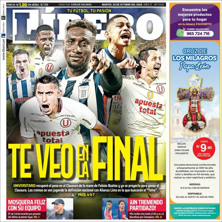 Portada de Líbero (Per&uacute;)