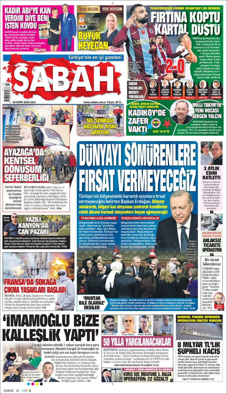 Portada de Sabah (Turqu&iacute;a)
