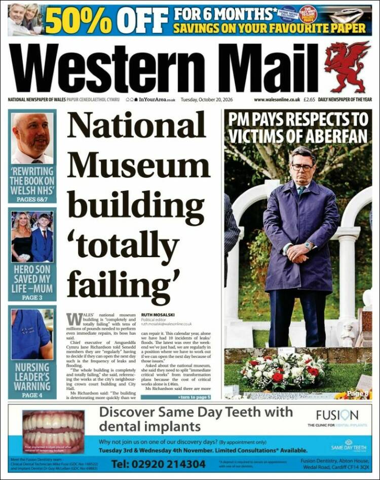 Portada de Western Mail (United Kingdom)
