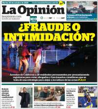 Portada de La Opinión (&Eacute;tats-Unis)