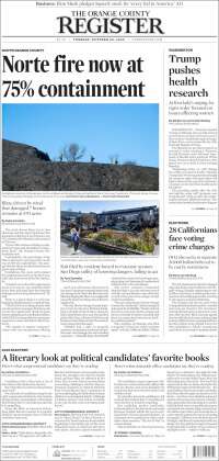 Portada de The Orange County Register (&Eacute;tats-Unis)