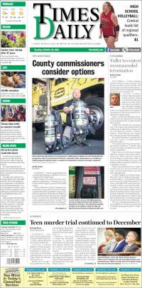 Portada de Times Daily (USA)