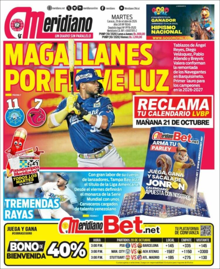 Portada de Meridiano (Venezuela)
