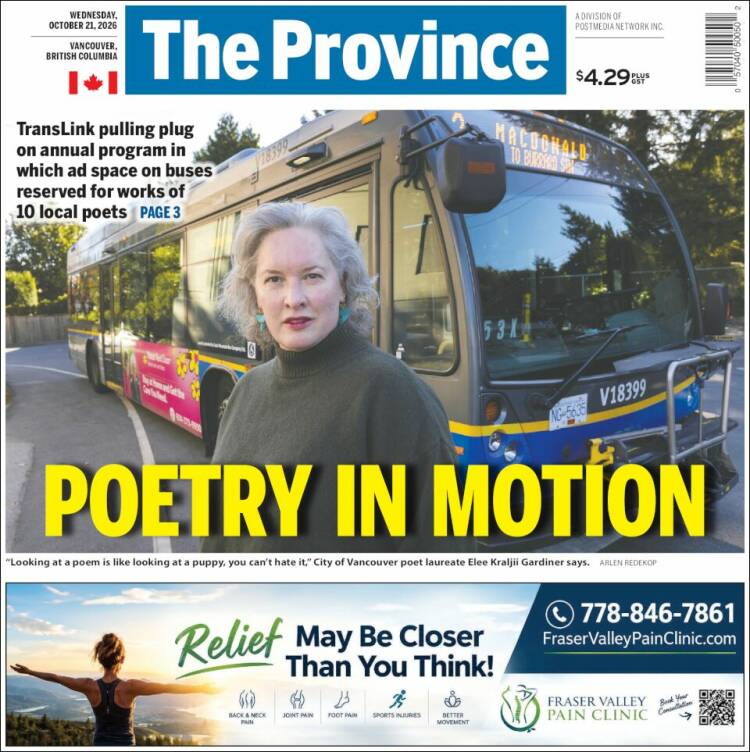 Portada de The Province (Canad&aacute;)