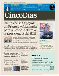 Portada de Cinco Días (Spain)
