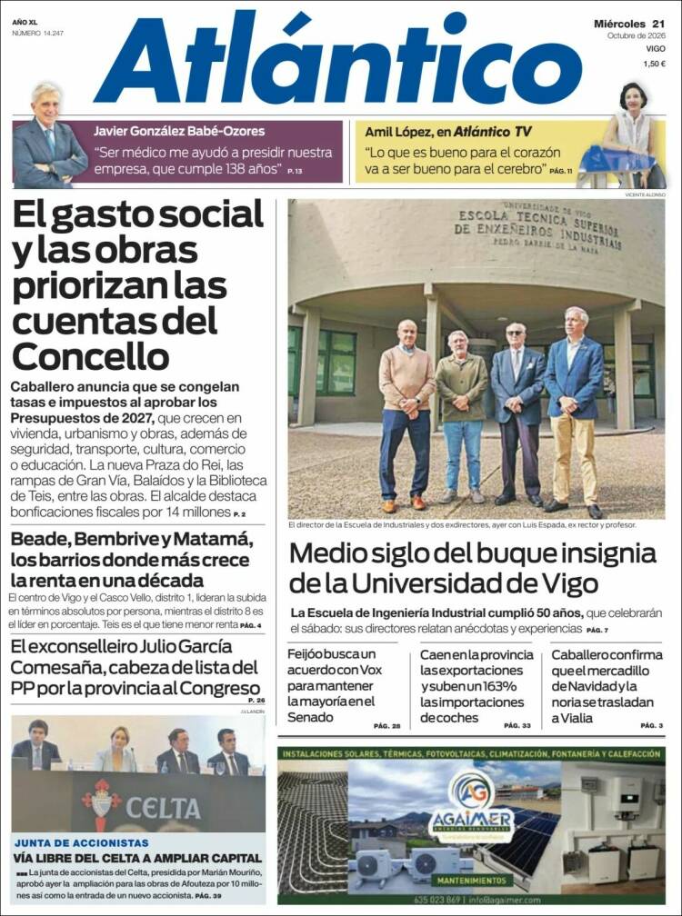 Portada de Atlántico Diario (Spain)