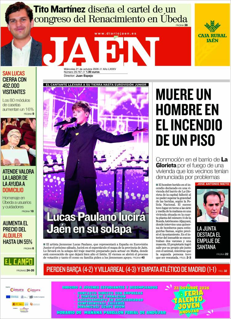 Portada de Diario Jaén (Spain)