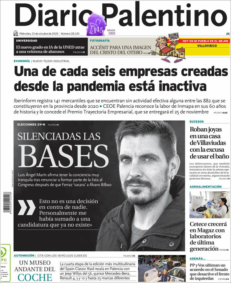 Portada de Diario Palentino (Spain)