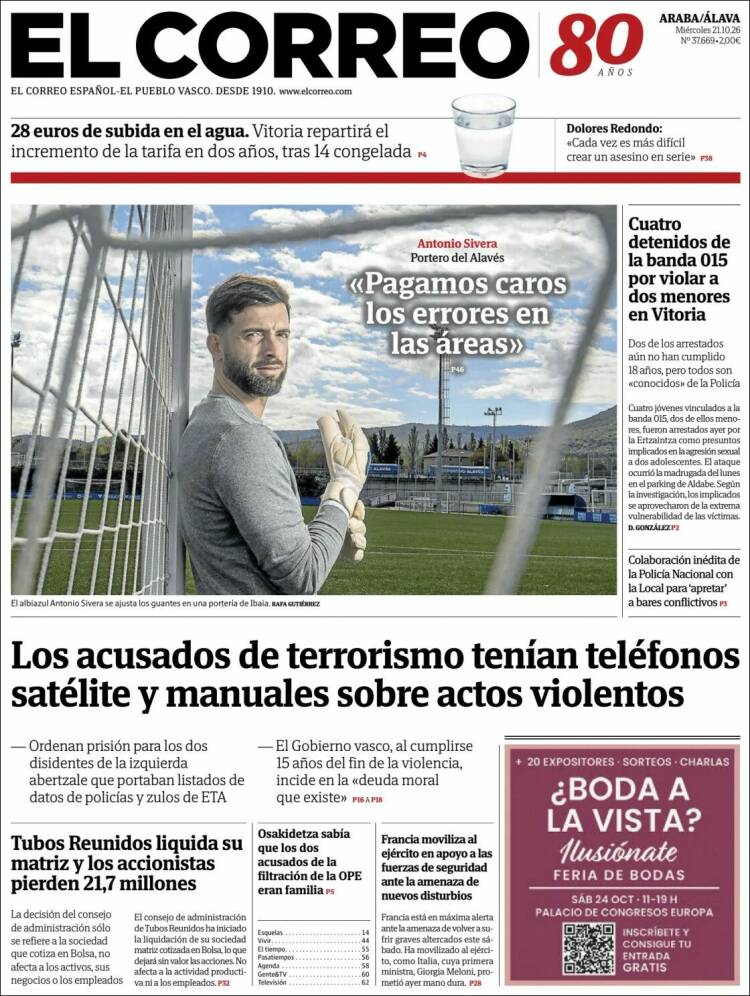 Portada de El Correo - Álava (Espa&ntilde;a)
