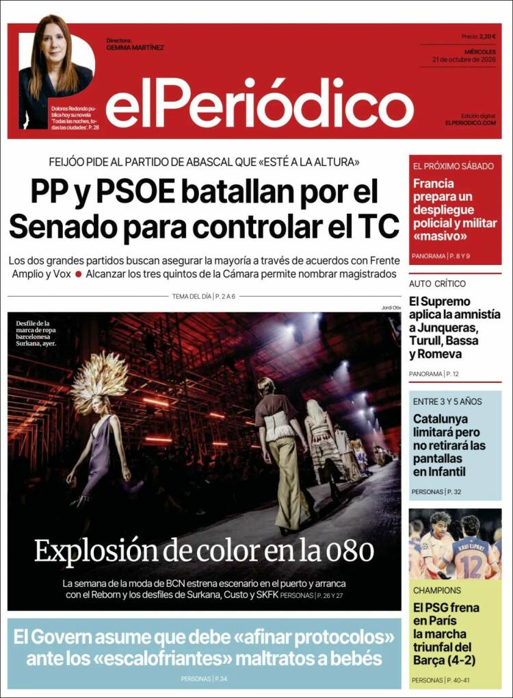 Portada de El Periódico (Spain)