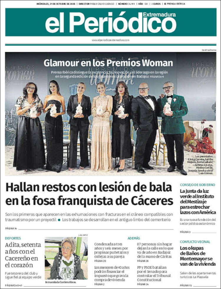 Portada de El Periódico de Extremadura (Spain)