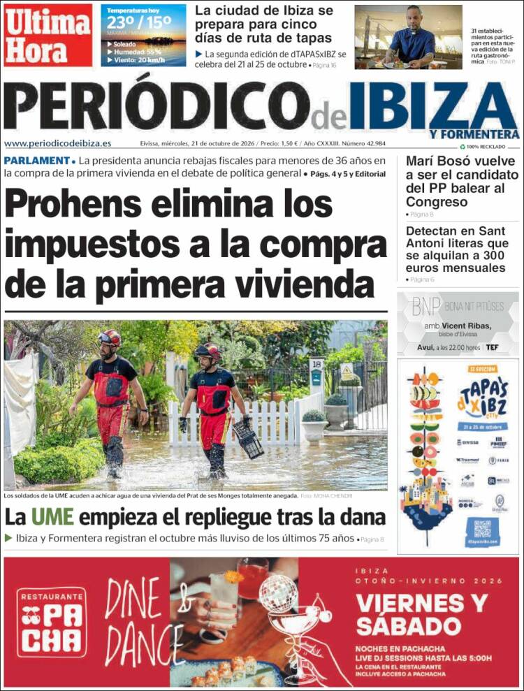 Portada de Periódico de Ibiza (Spain)