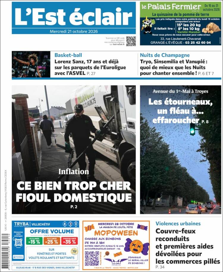 Portada de L'Est Eclair (France)