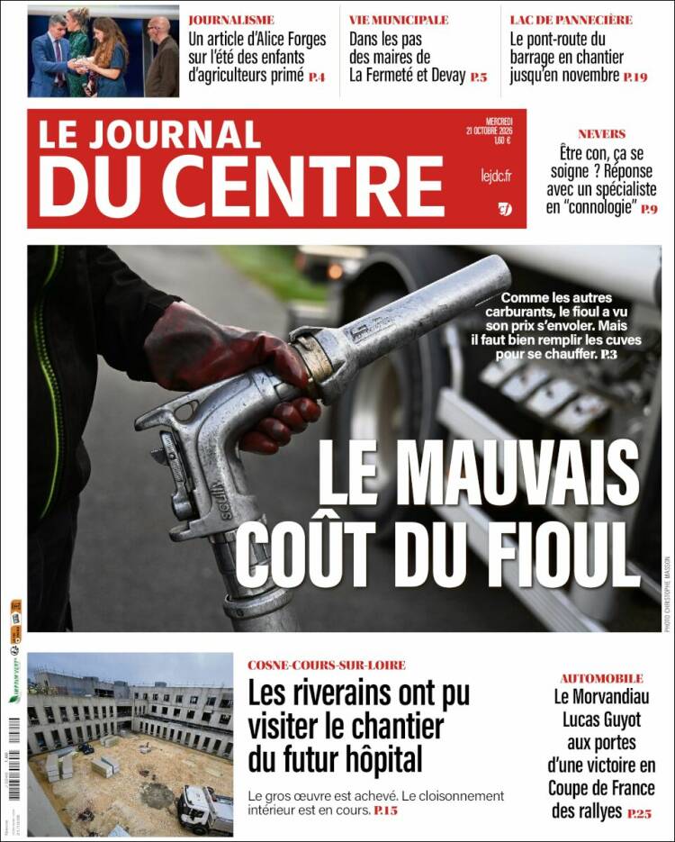 Portada de Le Journal du Centre (France)