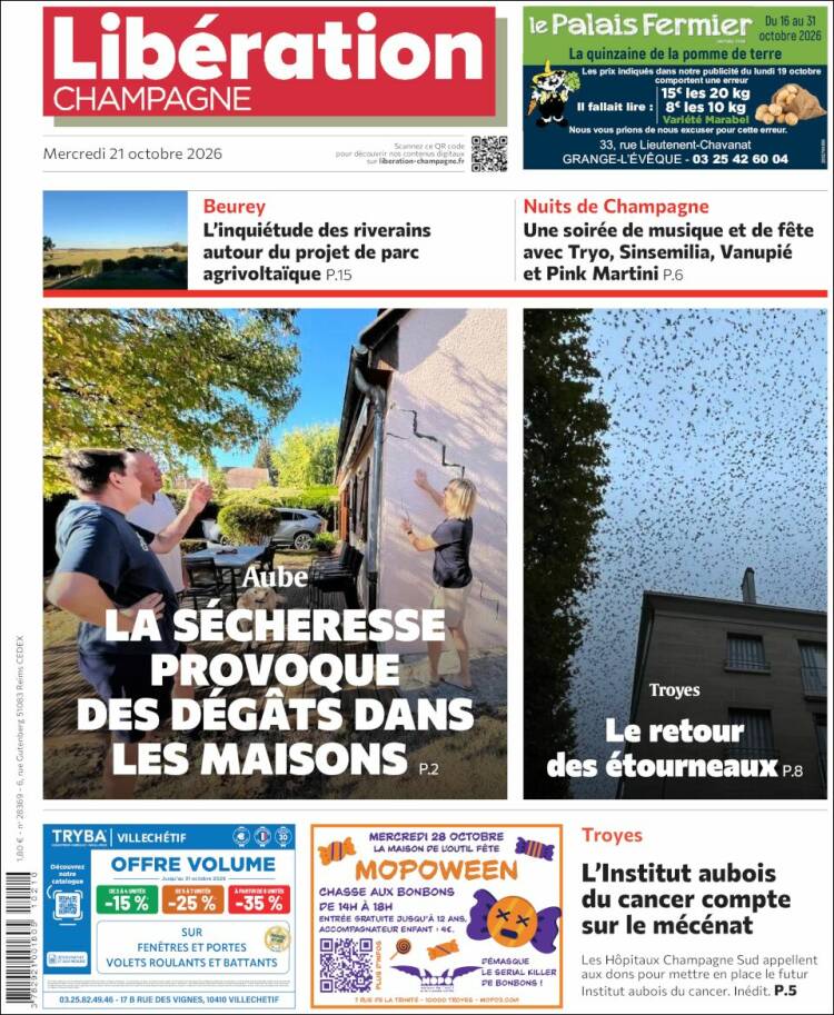 Portada de Libération Champagne (France)